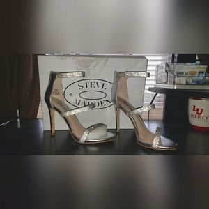 Silver Rhinestone Steve Madden heels